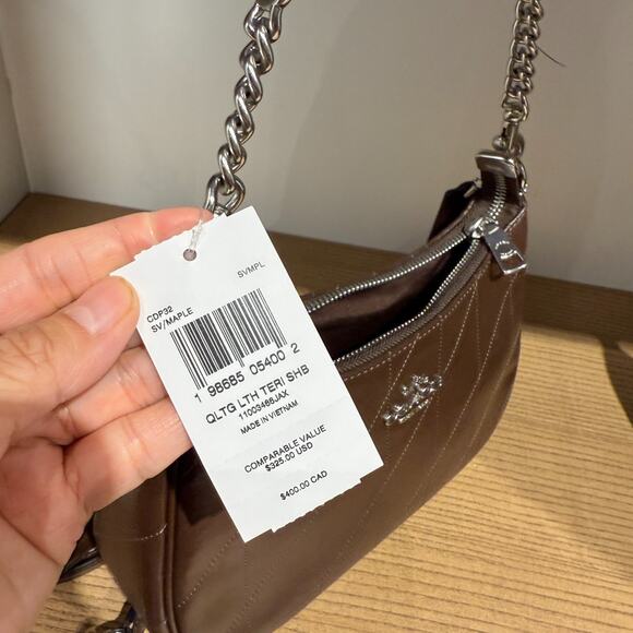 COACH® Outlet | Teri Shoulder Bag With Quilting Coach Teri Shoulder Bag With Quilting CDP32 Silver/Maple